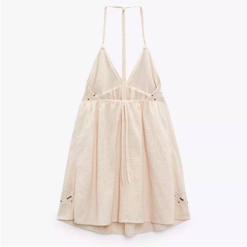 ZARA STUDDED MINI DRESS - Picture 8 of 11